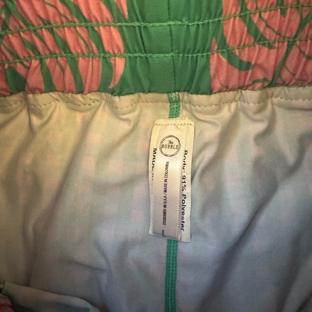 Tropical Green and Pink Lawley Bubble tennis Skirt - Picture 2 of 4